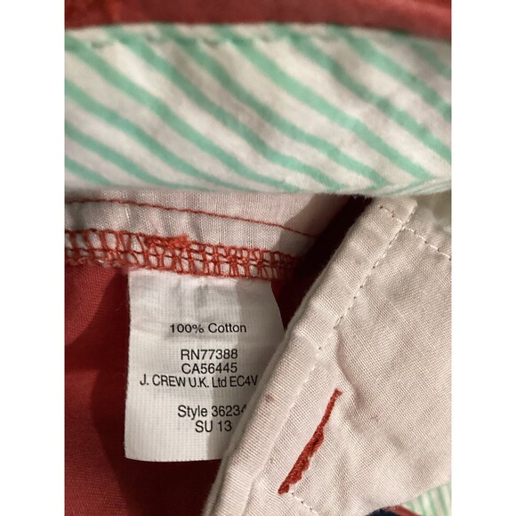 J. Crew 100% Cotton Chino Broken In Coral Pink Orange Shorts 4 - Picture 4 of 4